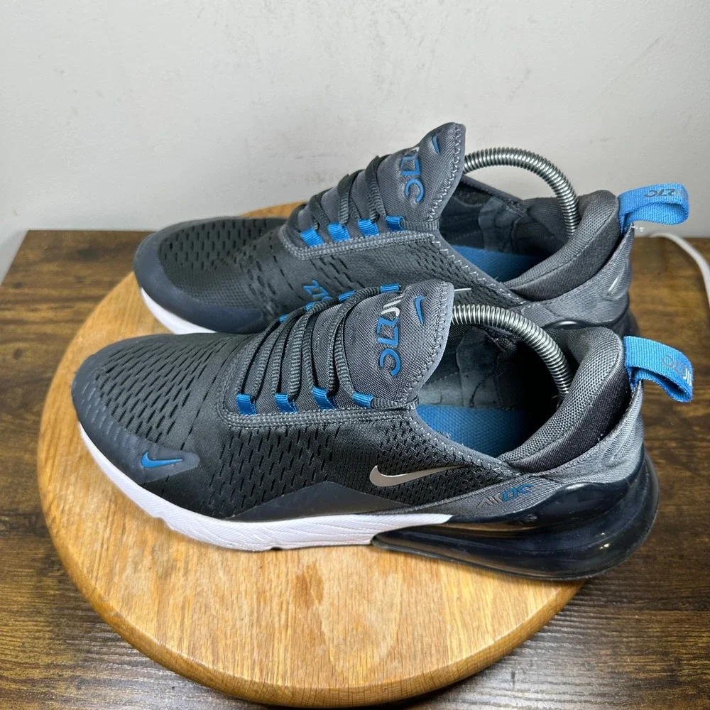 Nike Air Max 270 Men's Athletic Shoes Black Blue Gray Size 12 FV0380-001 - Picture 5 of 10